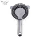 Cocktail Food Grade Stainless Steel Bar Strainer Gunmetal Black Cross Cocktail Strainer Filter