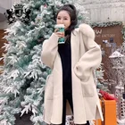 Coat Down Fur Coat Fox Fur Collar Winter Jacket Belted Cashmere Clothes Real Fur Collar Ladies Cashmere Trench Coat
