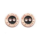 Button Plating Color Fashion Custom 2-hole Embossed Brand Logo Metal Button For Garments/shirts