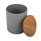 Tea Tea Modern Wide Mouth Airtight Custom Tea Coffee Sugar Tin Kitchen Boxes Storage Bamboo Lid Jar
