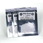 Round Cut Cz Stone 1000pcs/pack A Grade 1.3mm Synthetic Cz Diamond Loose Gems Stone White Small Round Cut Cz