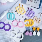 Earrings Wholesale Eco-friendly Pine Wood Round Personalized Wooden Discs Earrings