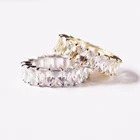 Cz Ring Alloy Silver Plated Ring 2020 Silver Plated Soild Jewelry Wholesale Baguette Rainbow Cz Ring