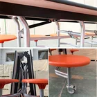 Seats Table With 16 Seats Mobile Folding Cafeteria Table With Casters