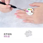 Finger Plate Nail Art Design Plate Manicure Set Mini Finger Nail Art Hand Palette Ring Nail Tools DIY Color Plate