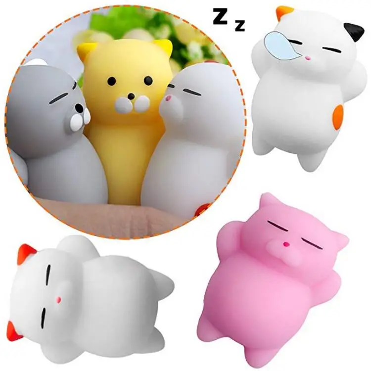 TPR  Adorable Seal Dumplings Sticky Toy Mochi Kawaii Squishy Vent Toys For Vending Machine