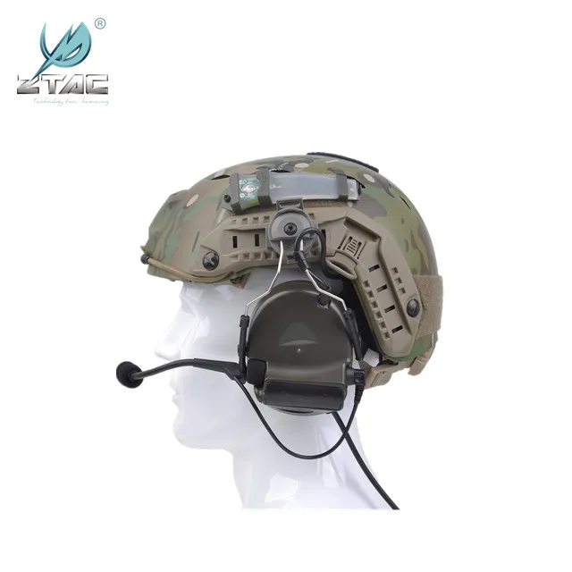 Z-TAC Helmet Comtac II Headset With Rail Adapter For Fast Helmet Earphones 