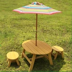 Kids Set Table Set Kids Table Chair Children Garden Outdoor Wooden Children Beach Picnic Wooden Kids Set Chair Table