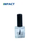 Polish Cap Plastic Screw Cap Polish Bottle Transparent Nail Polish Oil Glass Bottle With Black Cap