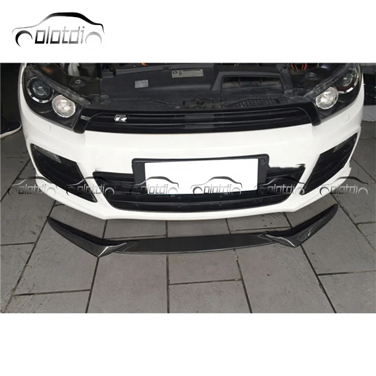 Car Carbon Fiber Front Bumper Lip Chin Spoiler Winglet Splitter For Vw