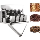 Coffee Weigh And Fill Machine 4 Heads Linear Weigher Grain Rice Coffee Powder Pouch Weighing Filling Machine