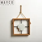 Nautical Mediterranean Home Decor Seaside Style Craft Nautical Decorative Wooden Ship Wheel