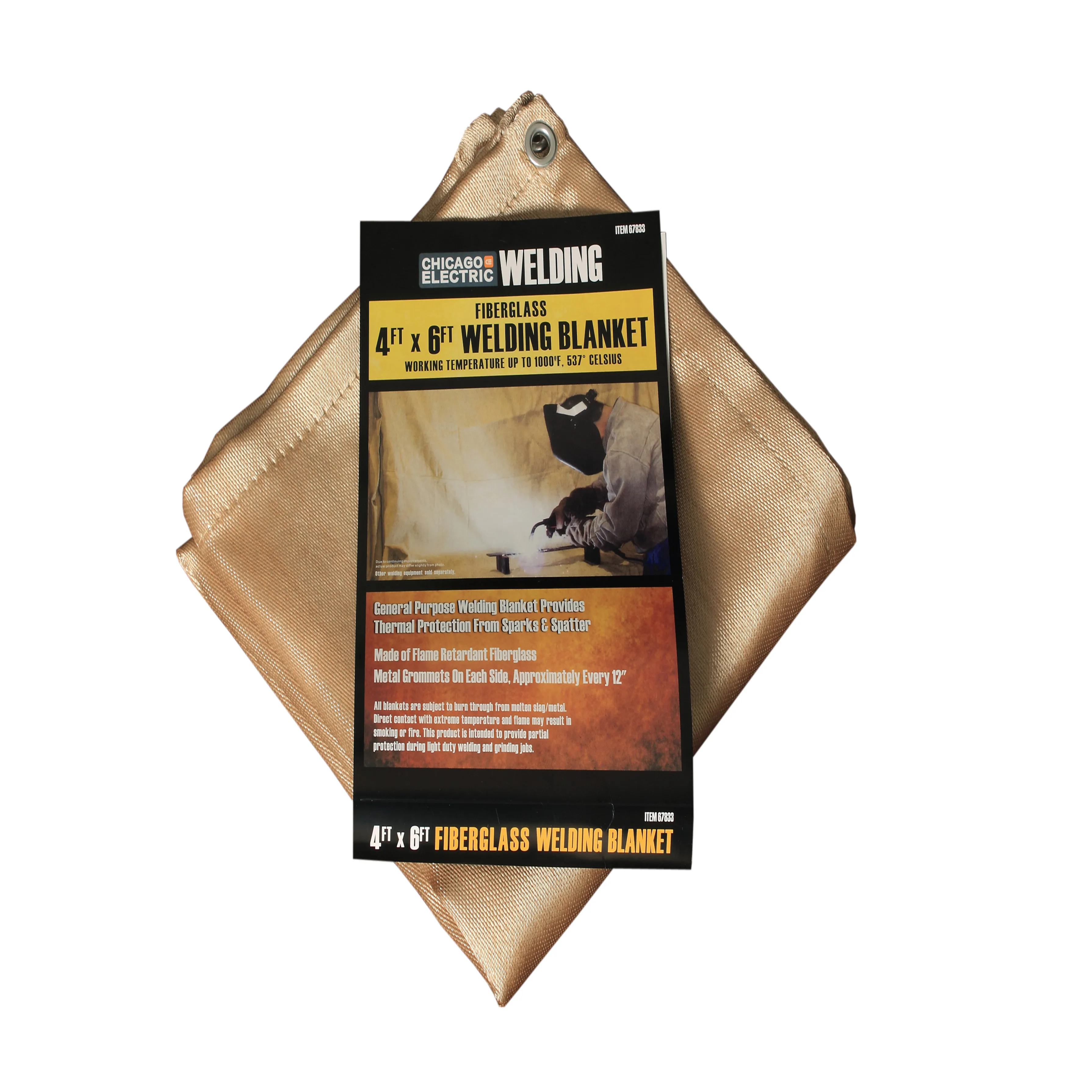 Welding Blanket 4' X 6' Flame Retardant Fiberglass Safety Shield