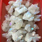 Crystal Quartz Cluster Wholesale Cheap Price Rainbow Aura Clear Quartz Clusters For Decoration