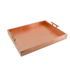 Jewelry Tray Vanity Tray Wholesale High Quality Elegant Rectangle Jewelry Gold Plated Vanity Tray