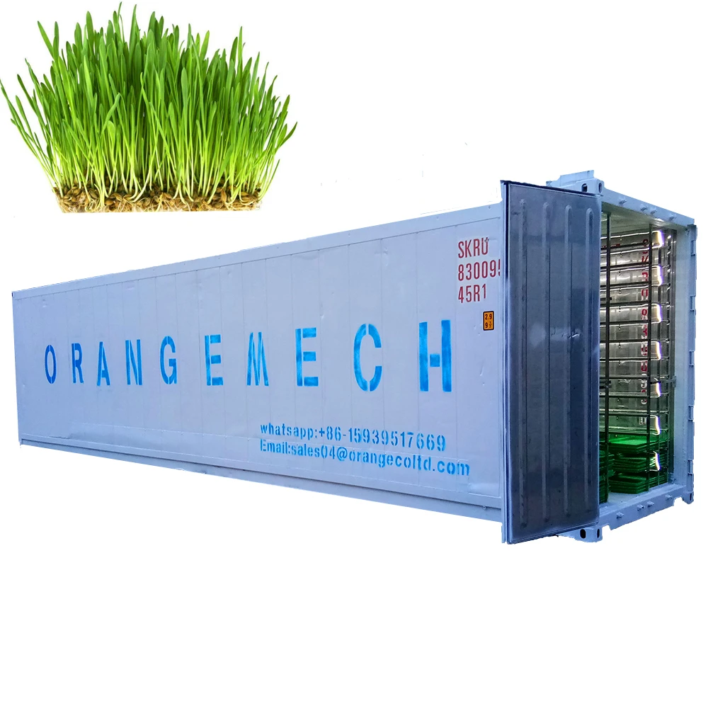 1000-1500kg/day factory price automatic barley  hydroponic fodder machine/hydroponic fodder container