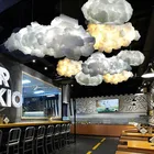 Chandelier Design Bar Cafe Dining Room White Cotton Cloud Shape Modern LED Chandelier