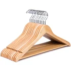 Hangers Quality Hanger BCU3013 High Quality Classic Garment Bamboo Coats Hangers