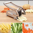 Cutter Potato Fries Slicer French Fry Cutter With 2 Blades Stainless Steel Potato Slicer Cutter Chopper Potato Chipper