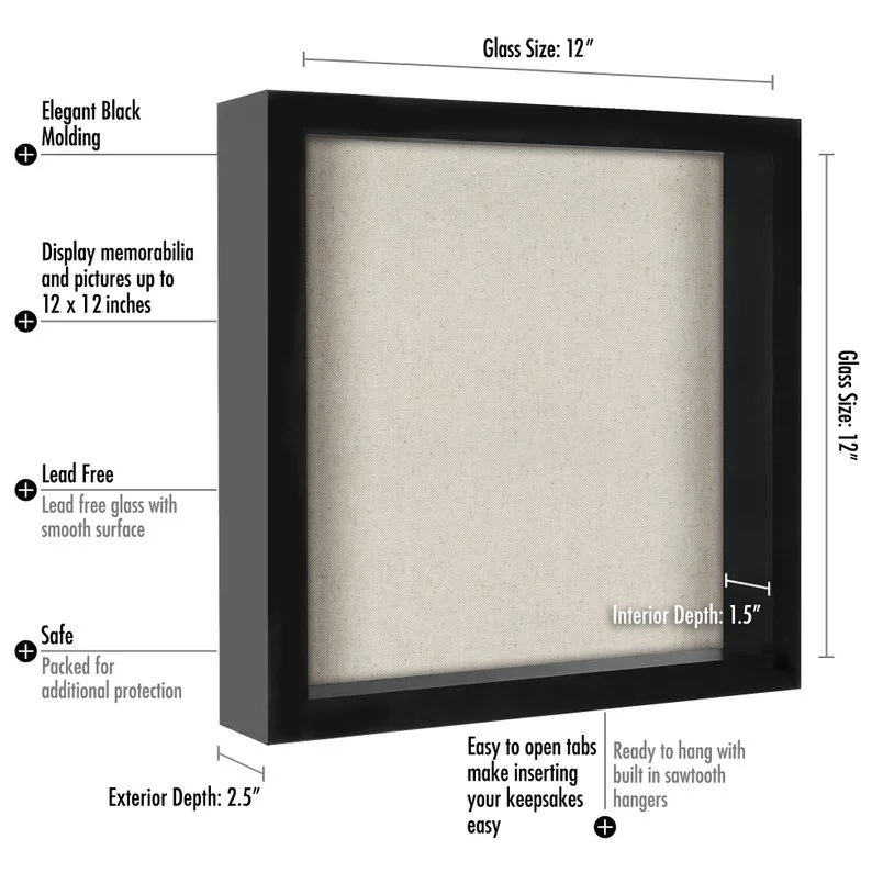 *NEW* 12x12 Shadow Box Elite Picture Frame! Available in 3 Colors!! 