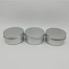 China Tin With Lid 80ml Wholesale Silver Empty Aluminum Cosmetic Packing Tin Jar With Screw Lids China Supplier