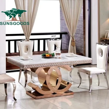 Fancy Royal Antique Luxury Big Size Furniture Dinning Table And Chairs Set Dining Table Design MDF Dining Table