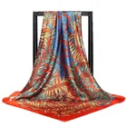 Printed Square Scarf Printed Custom Design Printed Muslim Square Scarves Women Square Scarf 90cm