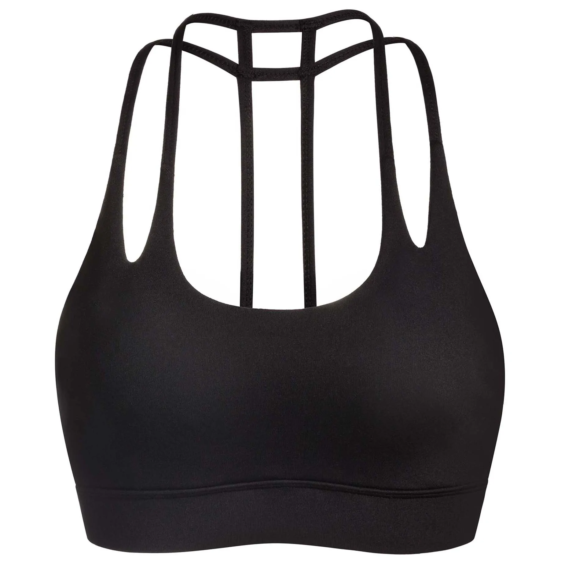 Padded Strappy Sports Bra Yoga Tops Wirefree Activewear Workout Clothes for Women