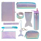 Pencil Case Licheng BX563 Children Pencil Box Recycled Iridescent Pocket Pencil Case OEM