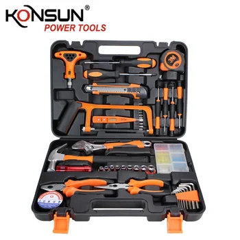 KONSUN 1208 model High Quality 46pcs household repair craftsman toolkit/tool set