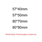 High Quality White Thermal Paper Is Available In Full Size 57X40mm 57x50mm 80x70mm80x80mm