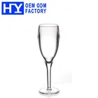 Glass Cup Custom Logo Polystyrene Champagne Flute Glass Plastic Goblets Drinkng Cup