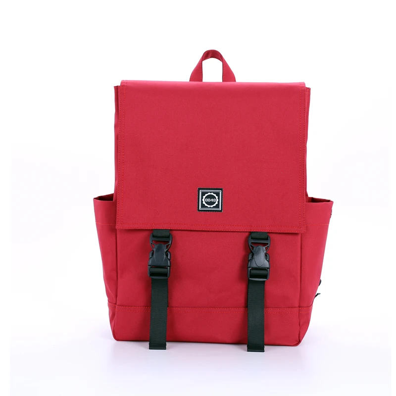 plain red backpack