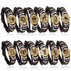 Bracelet Man And Lady Fashion Zodiac Charm Bracelet Genuine Leather Bracelet