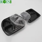 Plastic Microwave Disposable Plastic 3 Compartment Food Container