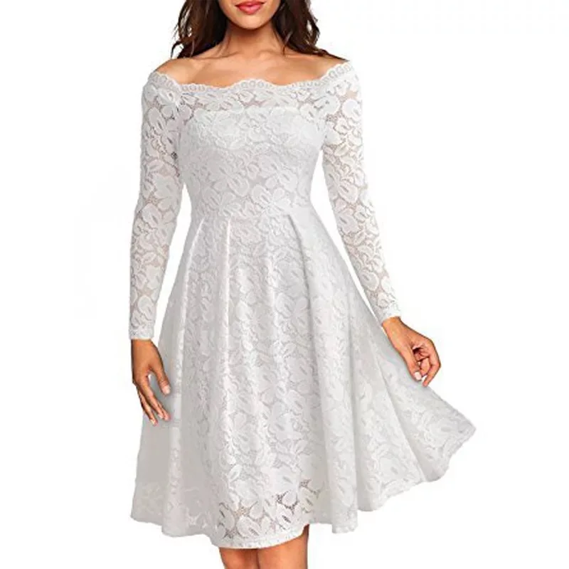 White Wedding Lace Dress 