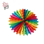 Paper Fan Paper Valentines 1 Set Luxury Tissue Flower Wedding Party Valentines Decorations Hanging Paper Fan