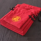 Gift Bag Bags With Logos Cotton With Logo Customized Small Christmas Cotton Drawstring Gift Bag