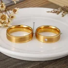 Ring Rings Finger Ring Fashion 18K Gold Stainless Steel Finger Engagement Wedding Couple Ring Wholesale