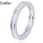 Eternity 925 Sterling Silver Rings Fashion CZ Diamond Forever Love Eternity Lady Ring