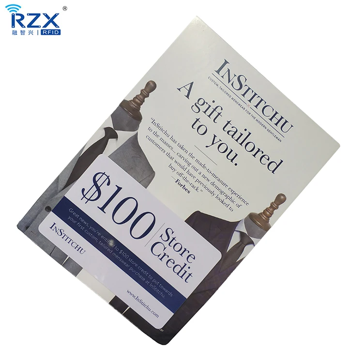 hot sell cr80 standard pvc gift card sleeve 350g paper card