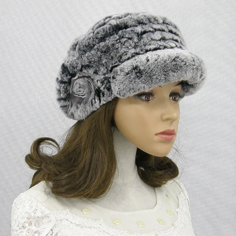 Personalised French Fur Beret Knitted 