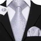 Classic Floral White Gravatas For Men Atacado Importadas Da China