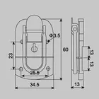 Lock Mild Steel Lock Buckle Latch With Key For Wooden Case Boxes Hardware FS1031