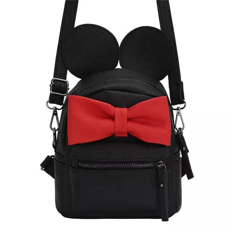 contrast bow mickey ear backpack
