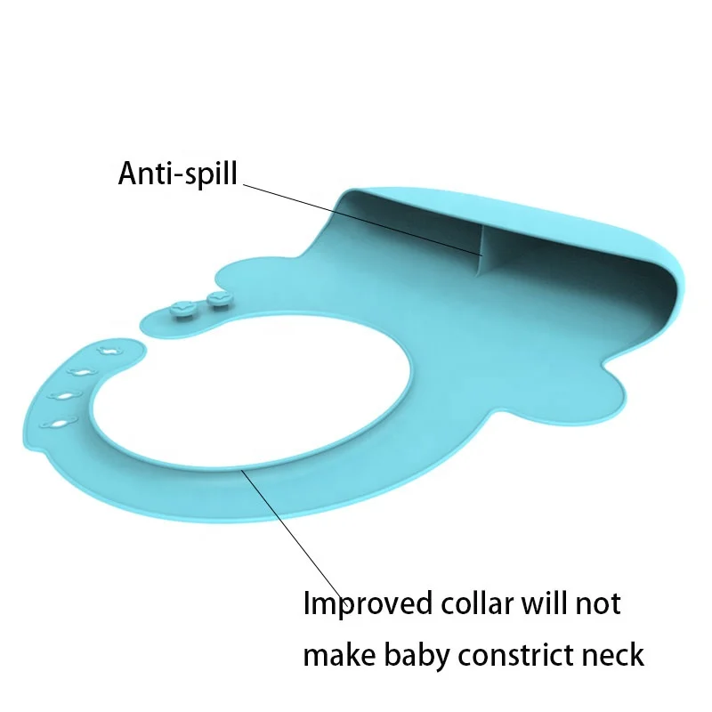 Easily  Clean Soft Waterproof Upgraded Custom Silicone Baby Bibs Babero Bavaglini Silicone
