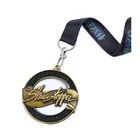 Trophy Custom Logo Gold Karate Marathon Trophies Antique Ribbon Sports Medal For Military Metal Gymnastics Medals