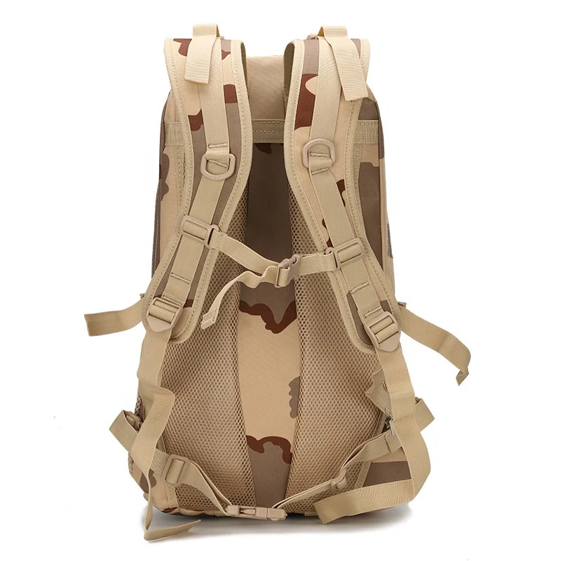 tan army backpack