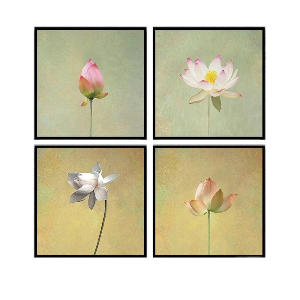 DIYthinker Lotus Culture China Pattern Desktop Photo Frame Picture Art Decoration Painting 6x8 inch