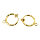 Clip Hoop Earrings Earrings Hoop Clip On Earrings 13mm Golden Clip On Spring Hoop Earrings With Hanging Jump Ring